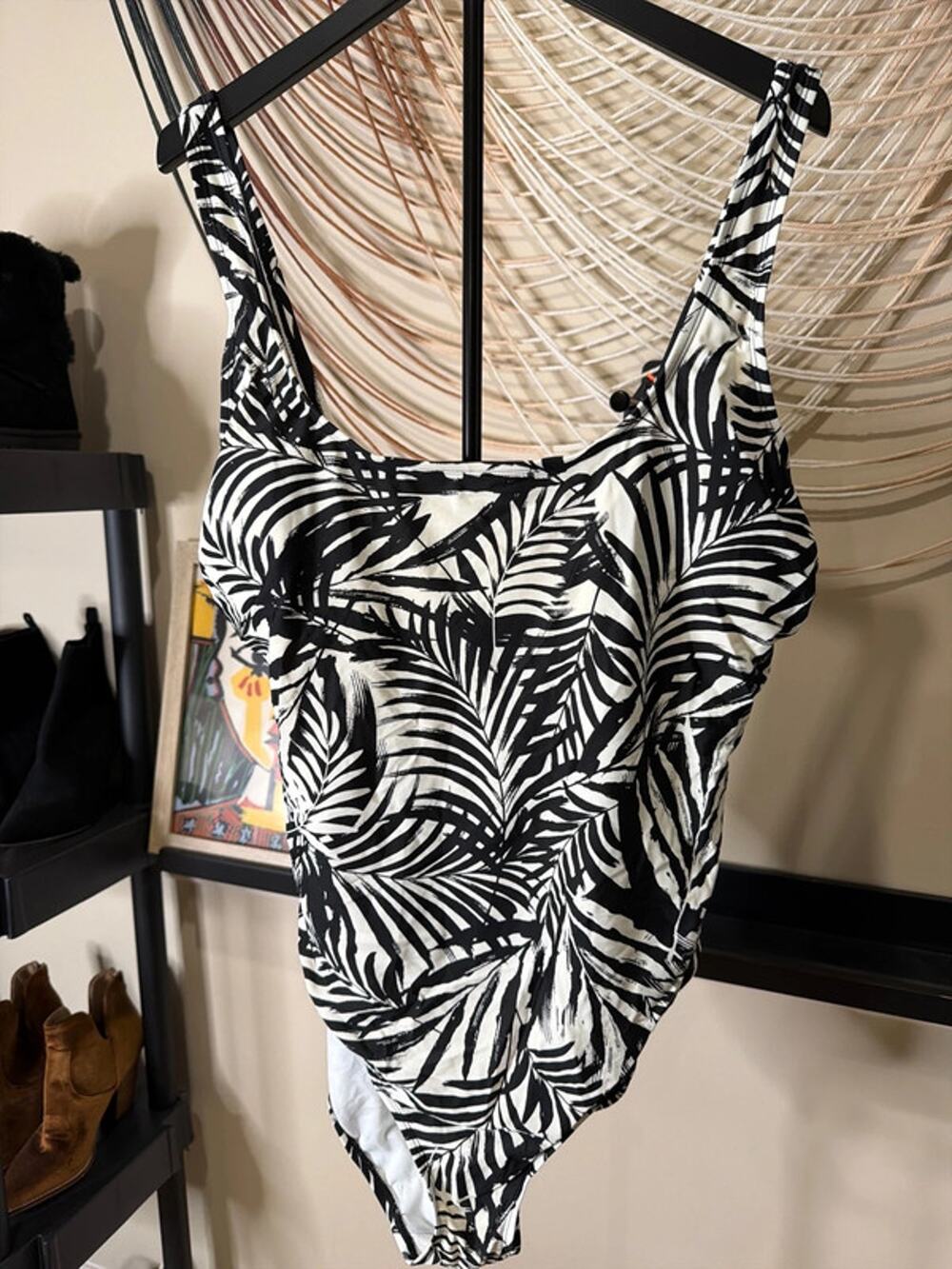 Ocean Pacific black-and-white swim suit one piece XXL 2840